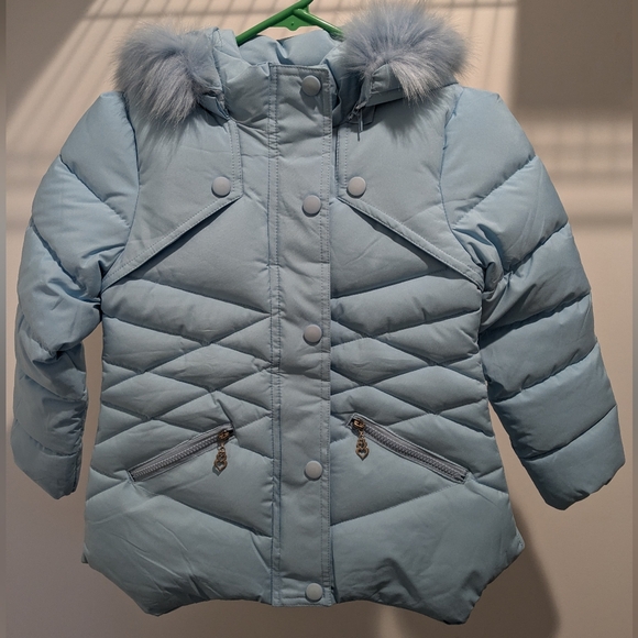 Other - ❄️ NWOT Girl's Baby Blue Winter Coat; Size: 8-10 or 140